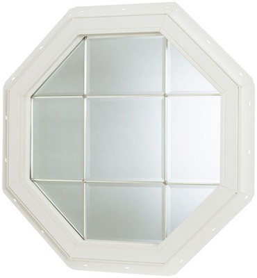 UPC 752494990007 product image for Fixed Octagon Geometric Vinyl Window - White 22.5 In. X 22.5 In. | upcitemdb.com