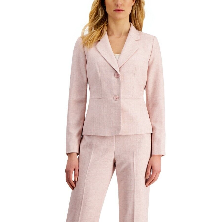 Le Suit Notch-Collar Blazer Women's 16US lt Blossom Combo Long Sleeve - Picture 1 of 15