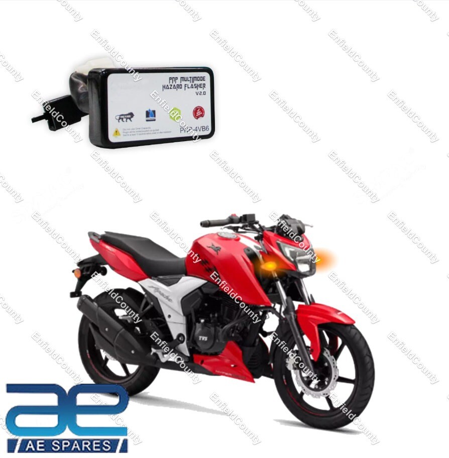 TVS Apache 2V 4V BS6 PNP Hazard Module Adapter Flasher 
