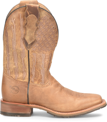 Pre-owned Double-h Boots Men's 11” Covada Wide Square Toe Ice™ Stockman Western Boot Tan - In Medium Bro