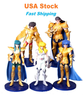 Gold Saint Seiya Shiryu Ikki Hyoga Shun Action Figure Anime 14cm, SET of 5