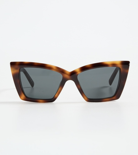 Pre-owned Saint Laurent Yves  Sl-657-f-002 Havana Sunglasses In Black