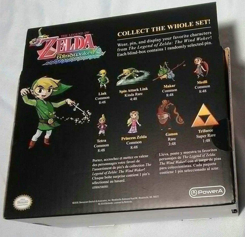 Legend of Zelda The Wind Waker Set of 12 Collectable Pins in Store Display   SB