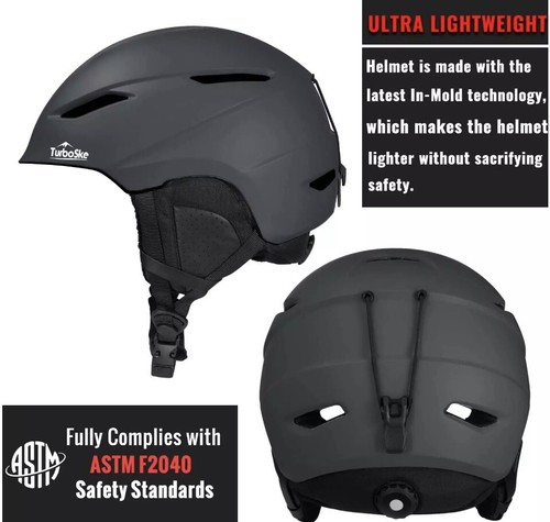 Turboske Ski Helmet, Snowboard Helmet Snow Sports Helmet, Audio Compatible & S