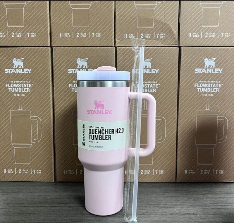 2024 Stanley Cup 40oz Pink  Gift Quencher H2.0 Stanley Tumbler Double