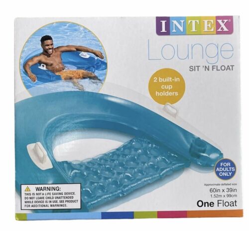 Intex Sit N Float Inflatable Lounge Adult Pool Chair Swimming ...