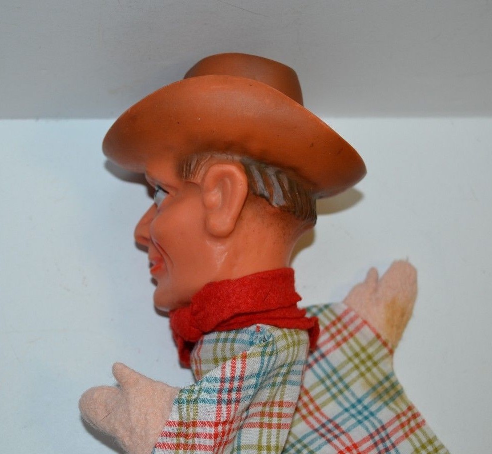 Vtg Vinyl Head Hand Puppets The Lone Ranger, Popeye, Monkey/Chimpanzee