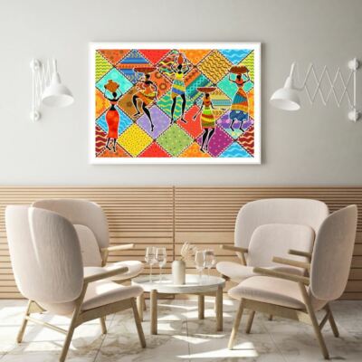 African Ladies Vector Design Print Premium Poster High Quality choose sizes