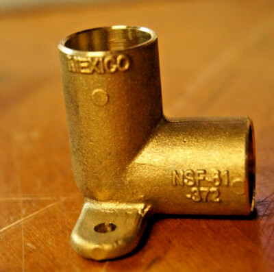 (Lot of 3):  STREAMLINE (A 02508L NL) BRASS 90 Dog-Ear Elbow Fittings 1/2''  USA