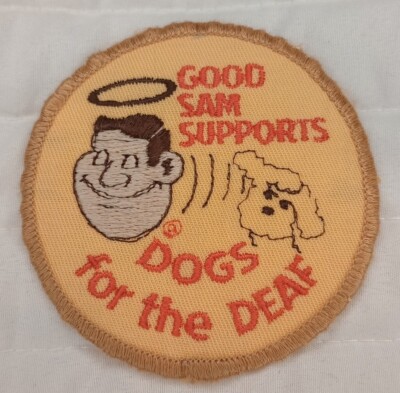 Vintage Good Sam Club Patch Supports Dogs For The Deaf Benefit Camping Sams PA27