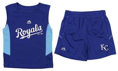 Комплект шорт для бейсбола MLB Toddlers Kansas City Royals Foul Line, синий