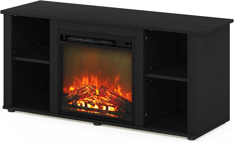 Jensen Entertainment Center Stand with Fireplace for TV up to 55 Inch, Americano