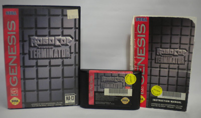Robocop vs Terminator (Sega Genesis) CIB Complete Tested Authentic Versus Works