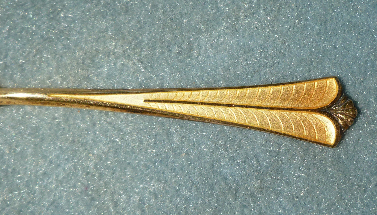 Sterling Enamel Gold Plate Demi Spoon David Andersen Norway Yellow