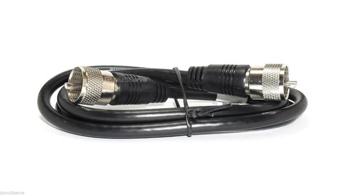 Superbat RG8x Jumper Cable 3ft 2-Pack CB Coax Cable 50 Ohm, UHF PL259