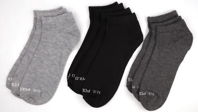 Mens Low Cut Socks Moisture Control US Polo Association Sport Sock Pack of 10