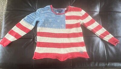 Polo Ralph Lauren Sweater Navy US Flag Girls Size 6  Americana