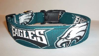 Philadelphia EAGLES NFL Terri's Dog Collar custom made adjustable fabric