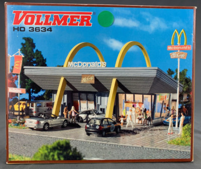 Vollmer 3634 HO Scale McDonald's Restaurant w/McDrive NIB! HO4113