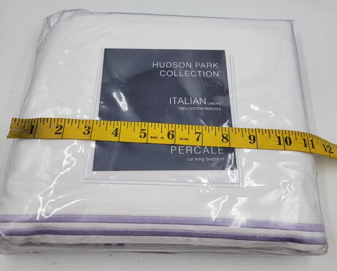 Hudson Park Italian Percale California King Bedskirt 72 x 84 x 16in Lavender~ - Picture 5 of 10