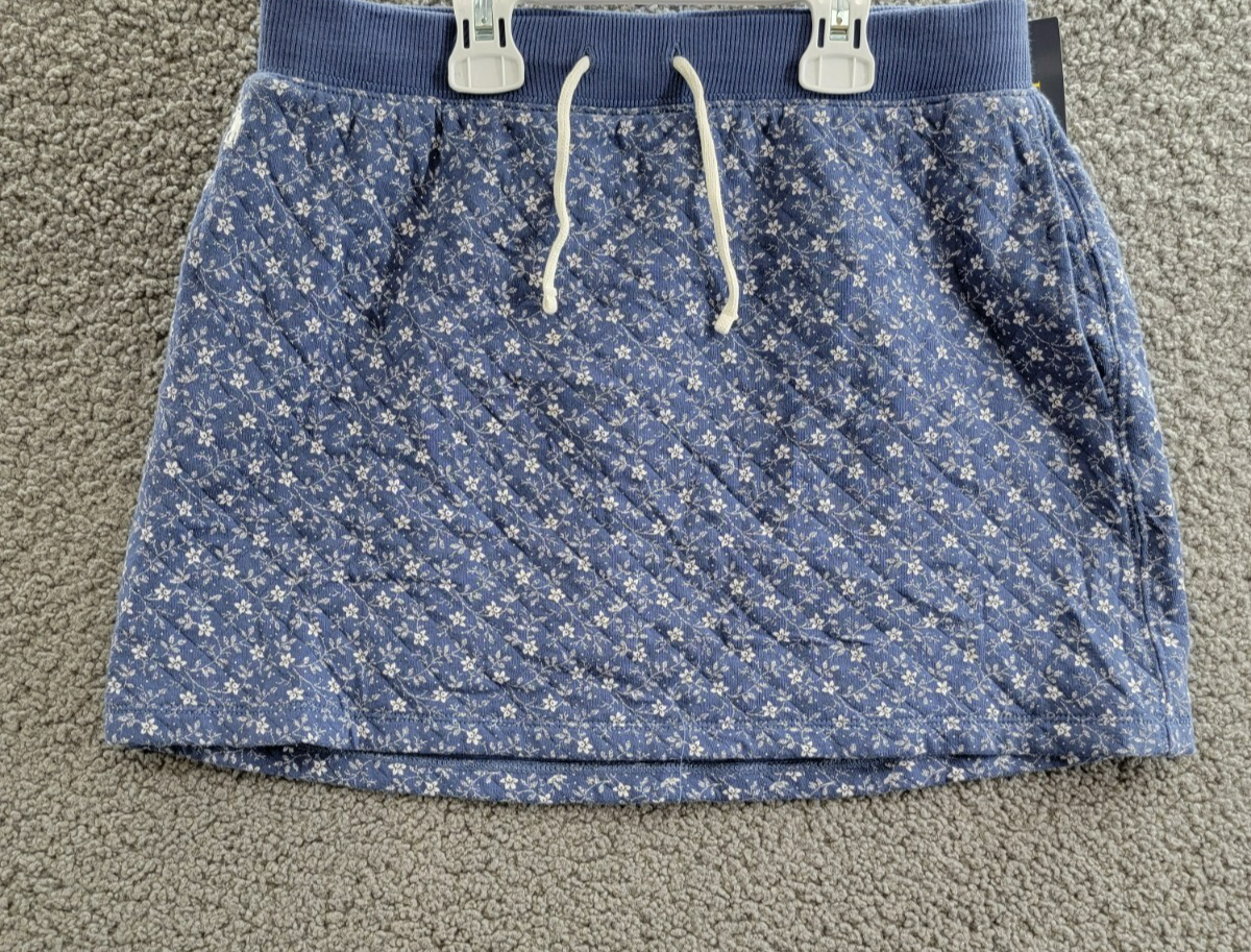 Polo Ralph Lauren Floral Quilted Double-Knit Skirt Big Girls XL (16) Blue PullOn - Picture 2 of 15