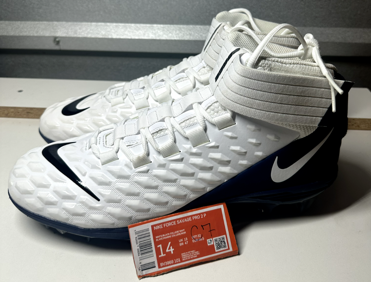 Nike Force Savage Pro 2 フットボール スパイク 29.5 Nike Force Savage Pro 2 Shark Purple Lineman Football Cleats