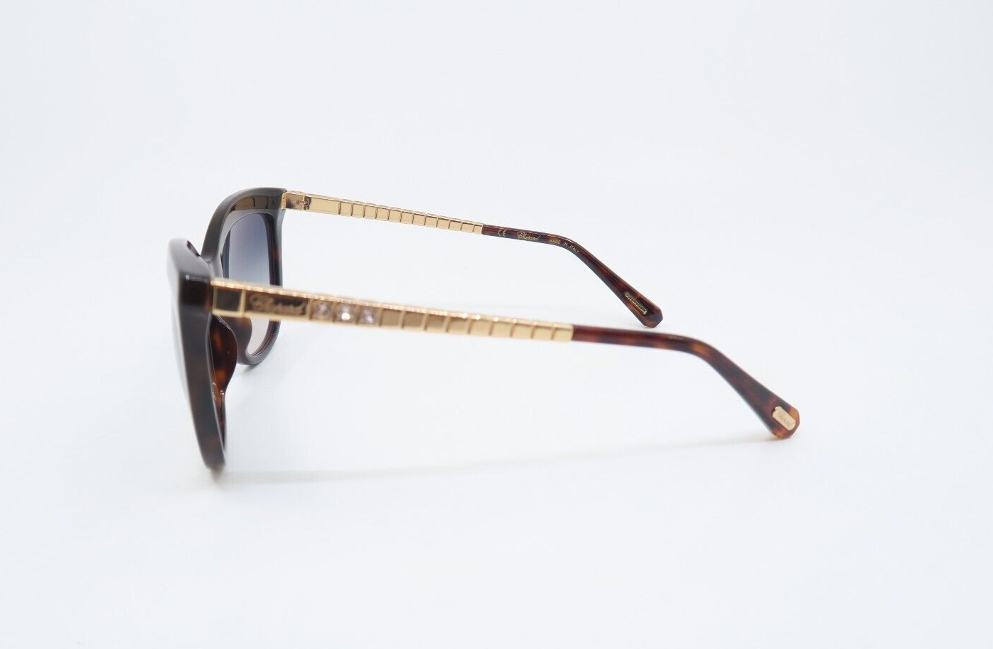 Pre-owned Chopard Sch260s 09xk 54mm. Brown Tortoise/blue Gradient Women's Sunglasses. In Gray