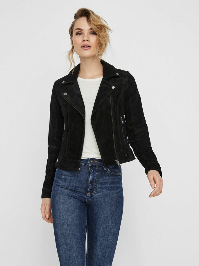 XS Extra Small) Vero Moda Royce Salon Short Suede Jacket