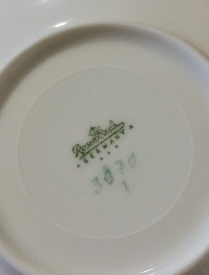 Rosenthal Germany Bettina Demitasse Cup/Saucer-Set of 8-Pastels w/Leaf Border