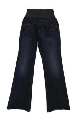 Women s Old Navy Maternity Denim Jeans Boot Cut Dark Blue Semi Evase Sz 10 NEW
