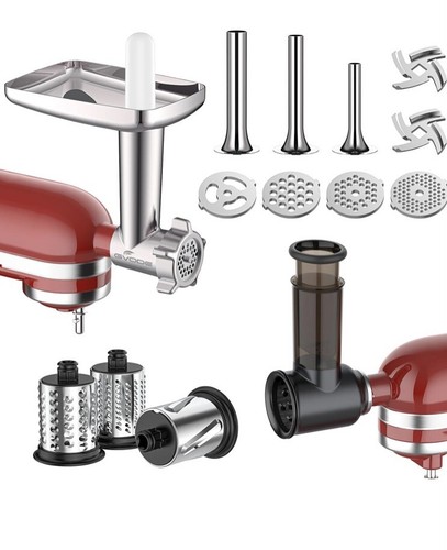 Food Meat Grinder&Slicer Shredder Attachment Kit For Kitchenaid Stand Mixers Set
