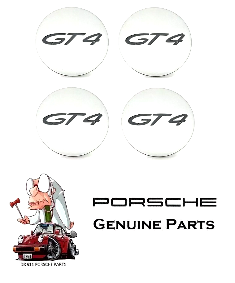 Porsche Cayman GT4 981 718 Alloy Wheel Centre Caps Silver