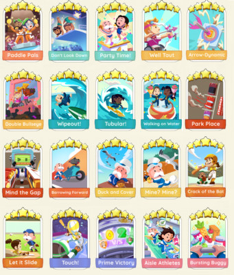 Monopoly Go Stickers 1 , 2 , 3 , 4 & 5 Stars  