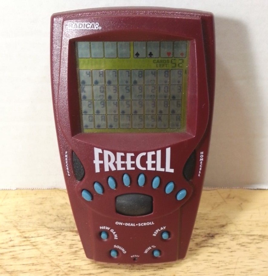 Radica - FreeCell - Handheld Electronic Game - 1999 - Tested - Nice condition