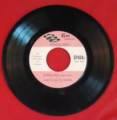 SCHOOL DAYS SONGS MITCH MILLER SANDPIPER CHORUS 6 SONG 45 RPM EP RECORD