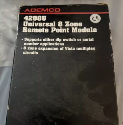Ademco Universal 8 Zone Remote Point Module 4208U Open Box