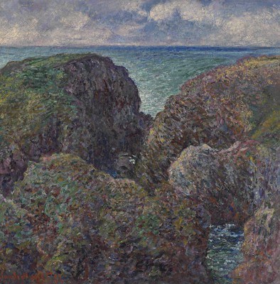 Group of Rocks at Port-Goulphar Claude Monet Oil Painting Printed On Canvas Wall