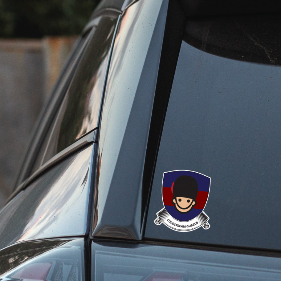 Coldstream Guards Shield Vinyl Sticker - 10cm - UV Laminated - Picture 3 of 4