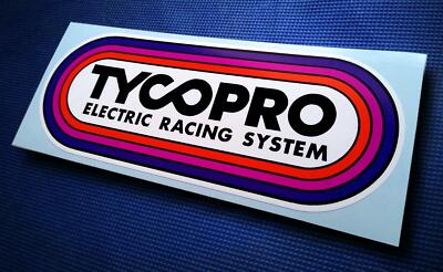 TYCOPRO Electric Racing System   Vintage Style Slot Car Sticker   Pit Box Decal