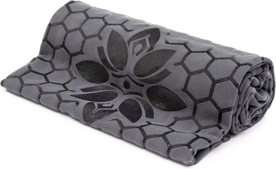 Clever Yoga - Towel Mat. Double Sided Grip For Hot Gray 