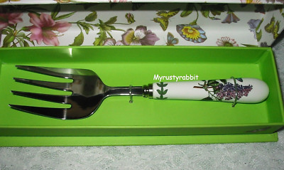 Portmeirion Botanic Garden MEAT FORK - Floral Porcelain Handle - New