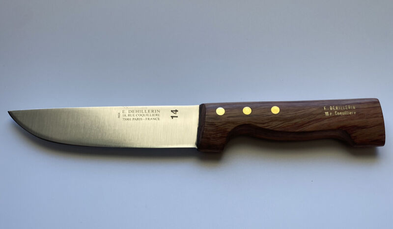 Unused Vintage 14cm Butcher Carving Knife from Paris Kitchen Store E. Dehillerin
