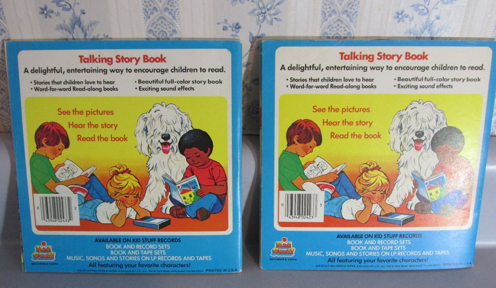 2 Vtg. Care Bears Care Bear Read Along Books - One With 45 Record DBR 243 & 242