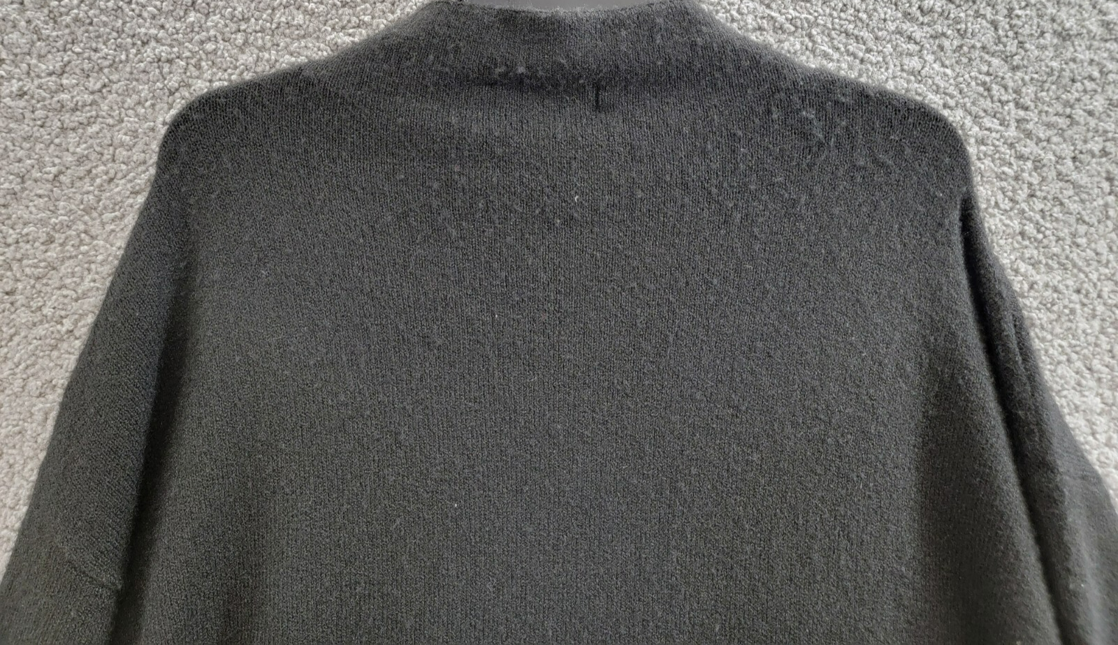 Karen Kane Ribbed Trim Mock Turtleneck Sweater Women's M Black Solid Pullover - Picture 13 of 18