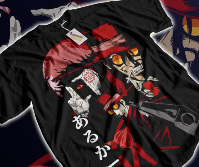 Hellsing Alucard T-Shirt Face Hell Sing Anime Seras Victoria Sweater Soft Tee