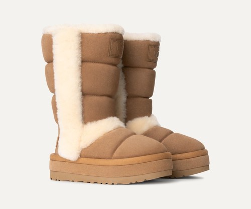 Pre-owned Ugg Classic Chillapeak Tall Chestnut Suede Women's Boots Size Us 7/uk 5 Nwb In Brown