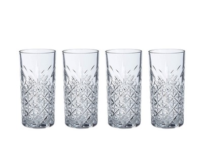 Pasabahce Timeless 520205 Water Glasses Long 365 ML 4er Set