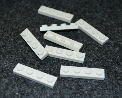 8 ~ 1x4 White Standard Plate Brick ~ New Lego Parts ~