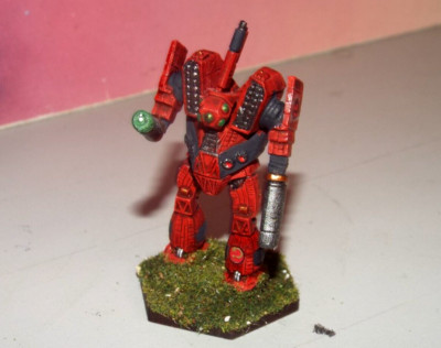 BATTLETECH MAULER MECH [HOUSE KURITA] (RAL PARTHA, METAL, PAINTED)