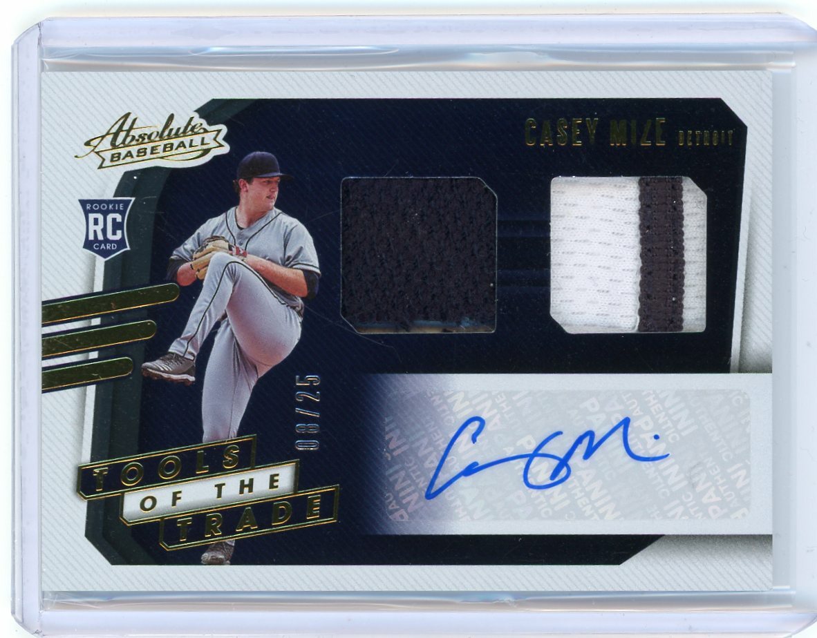 2021 Panini Absolute Baseball Gold Dual Rookie Patch Auto